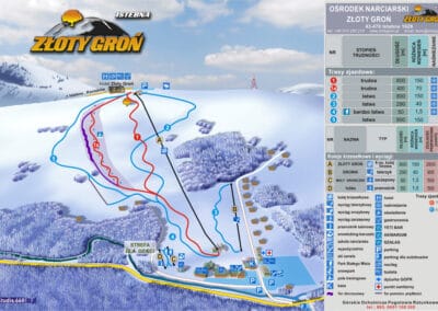 Złoty Groń - lyžování v městečku Istebna